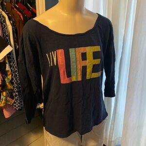 “Live Life” Old Navy 3/4 sleeve Tshirt szL
